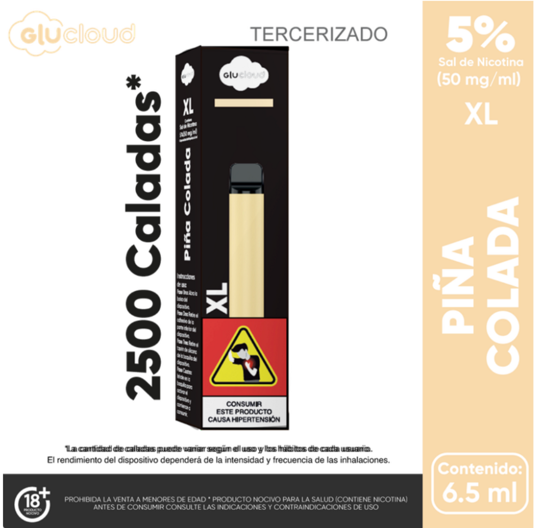 Glucloud Xl Piña Colada 2500 Puffs