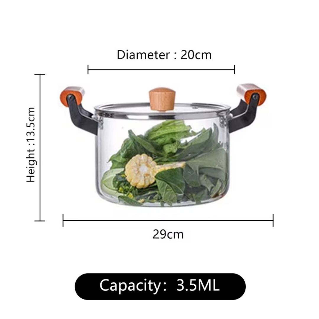 OLLA DE VIDRIO 3.5L XY0279