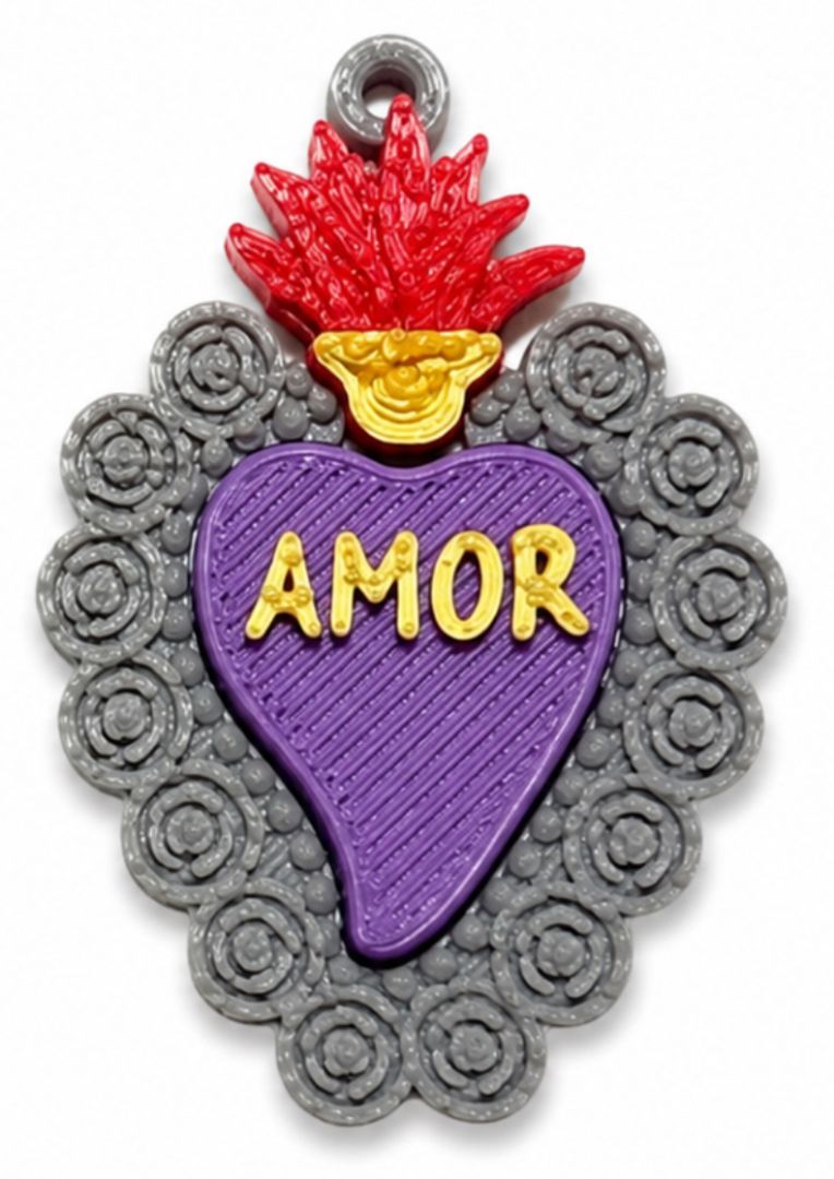 Dije Amor fuego lila