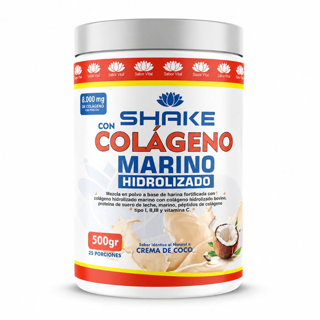 SHAKE COLAGENO MARINO HIDROLIZADO X 500GR