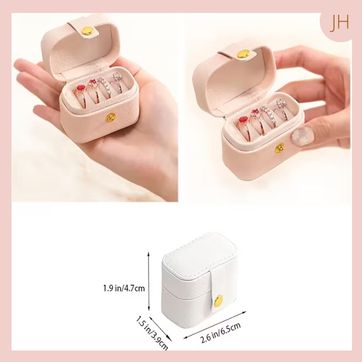 Mini Joyero para anillos Rosa Cuero Pu - imagen 2