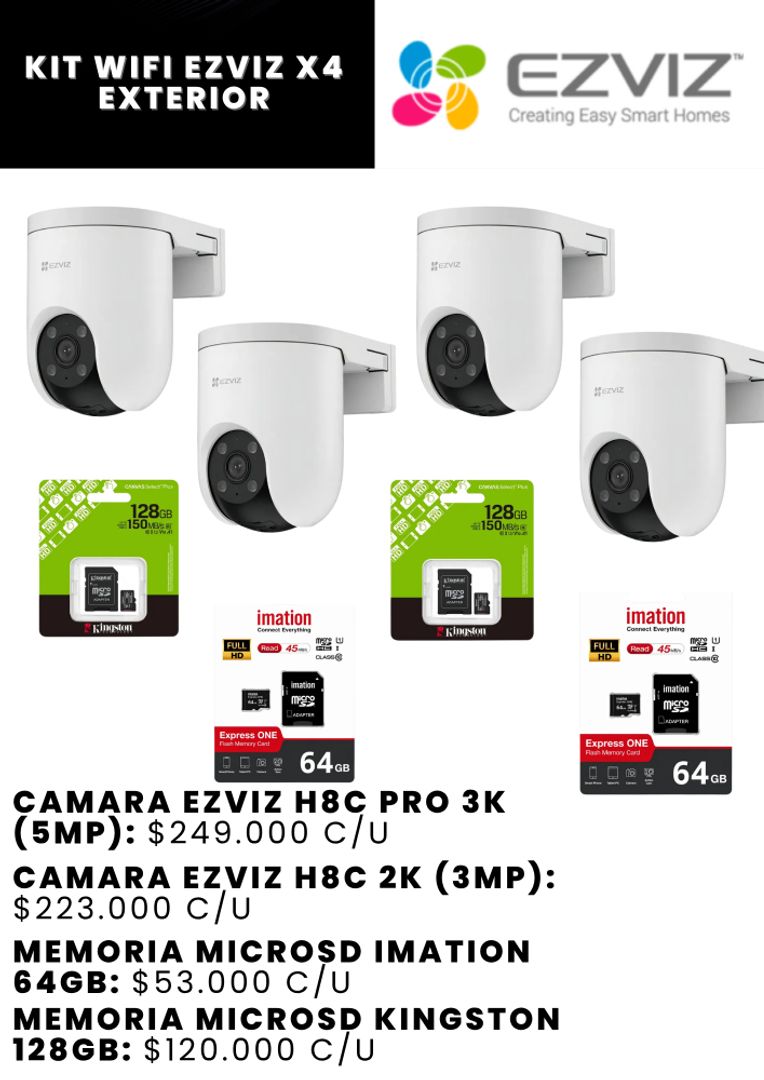 KIT WIFI EZVIZ X4 EXTERIOR
