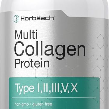 Proteína de colágeno múltiple 2000 mg 180 cáp Colágeno hidrolizado tipo I, II, III, V, X Apto para dieta cetogénica Horbäach  - imagen 1