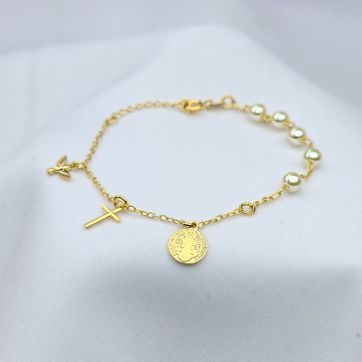 PULSERA AMULETO PROTECCION PERLAS 21CM 708322  4267 - imagen 1