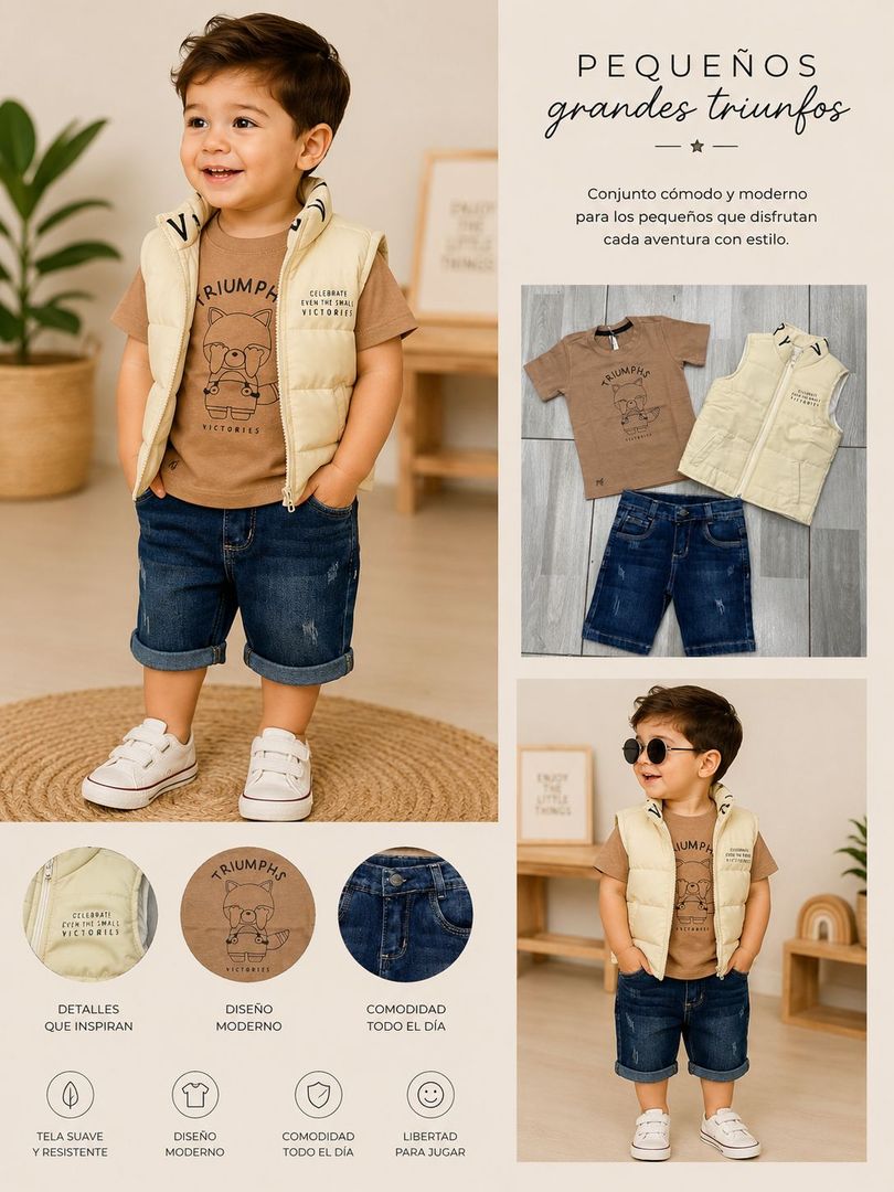 Conjunto bermuda bebito