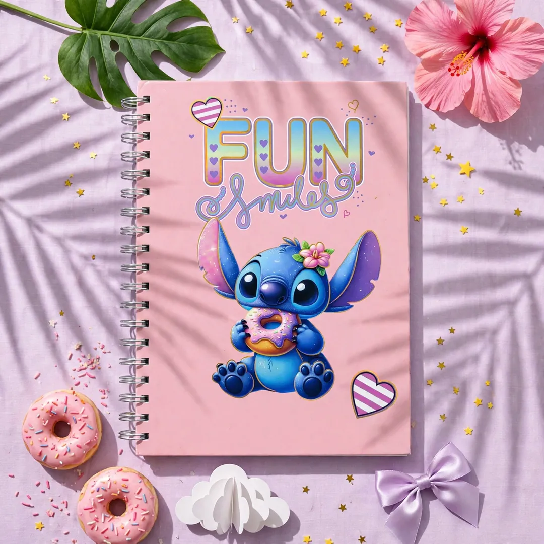 CUADERNO STITCH PASTA DURA A5 CUADRICULADO