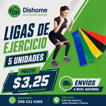 Imagen del producto LIGAS DE EJERCICIO 5 UNIADES