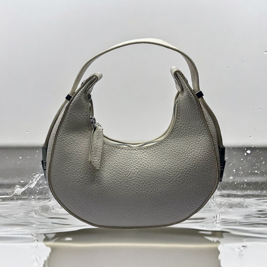 Bolso, blanco, verde y rosado 