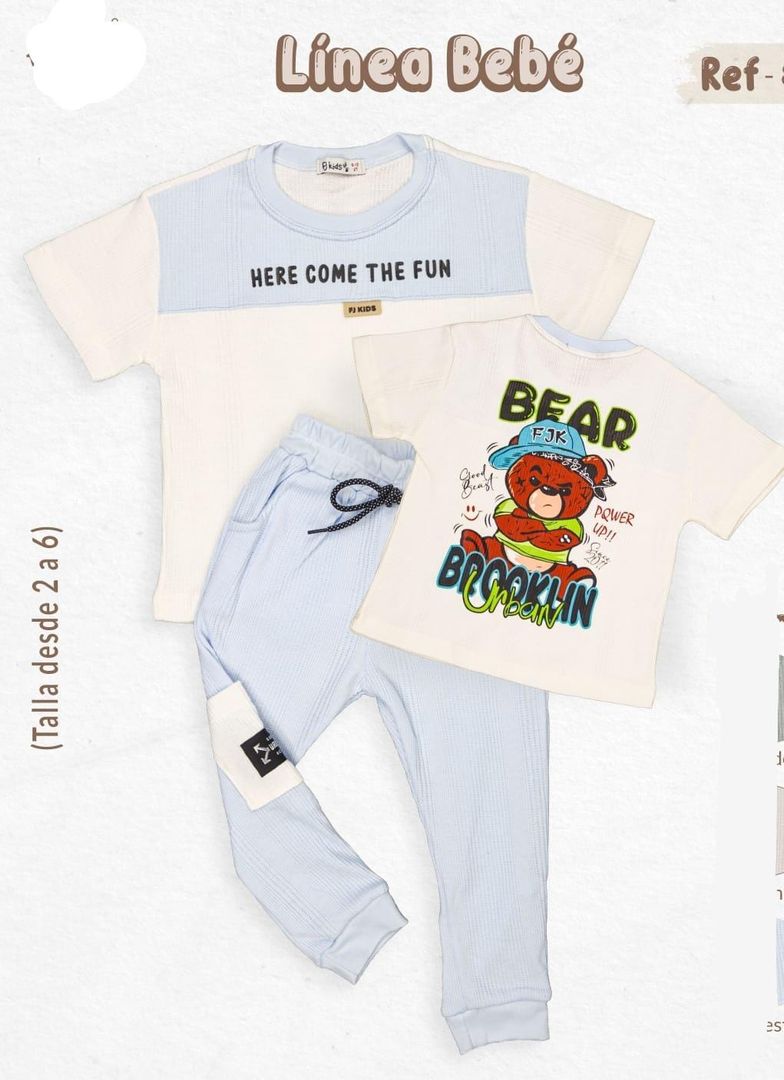 Conjunto para niño tela texturizada 