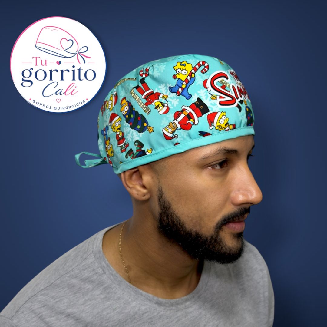 Simpsons Navidad azul claro hombre 