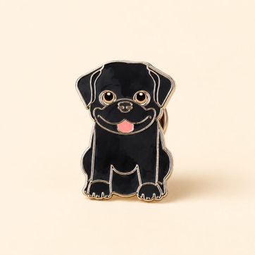 PIN PUG NEGRO - imagen 1