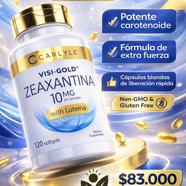 Zeaxantina 10 mg  120 cáp Apoyo para la salud ocular con luteína Carlyle - imagen 1