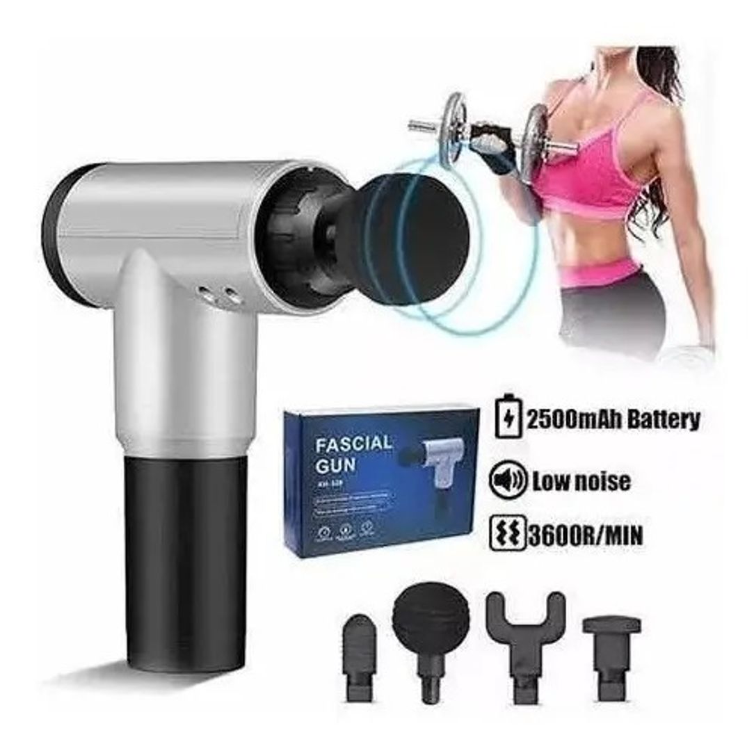 Masajeador Muscular Terapéutico Inalámbrico Facial Gun Gris