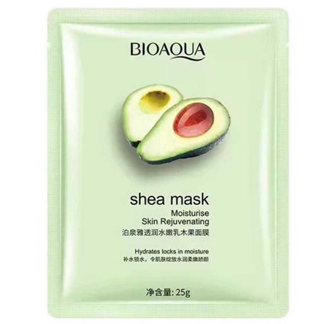 MASCARILLA FACIAL EN VELO AGUACATE BIOAQUA 