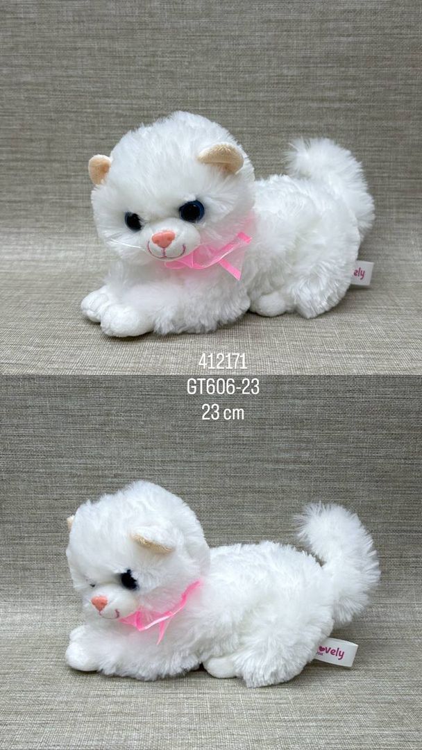 GATITO ACOSTADO (SURTIDO) 23 CM