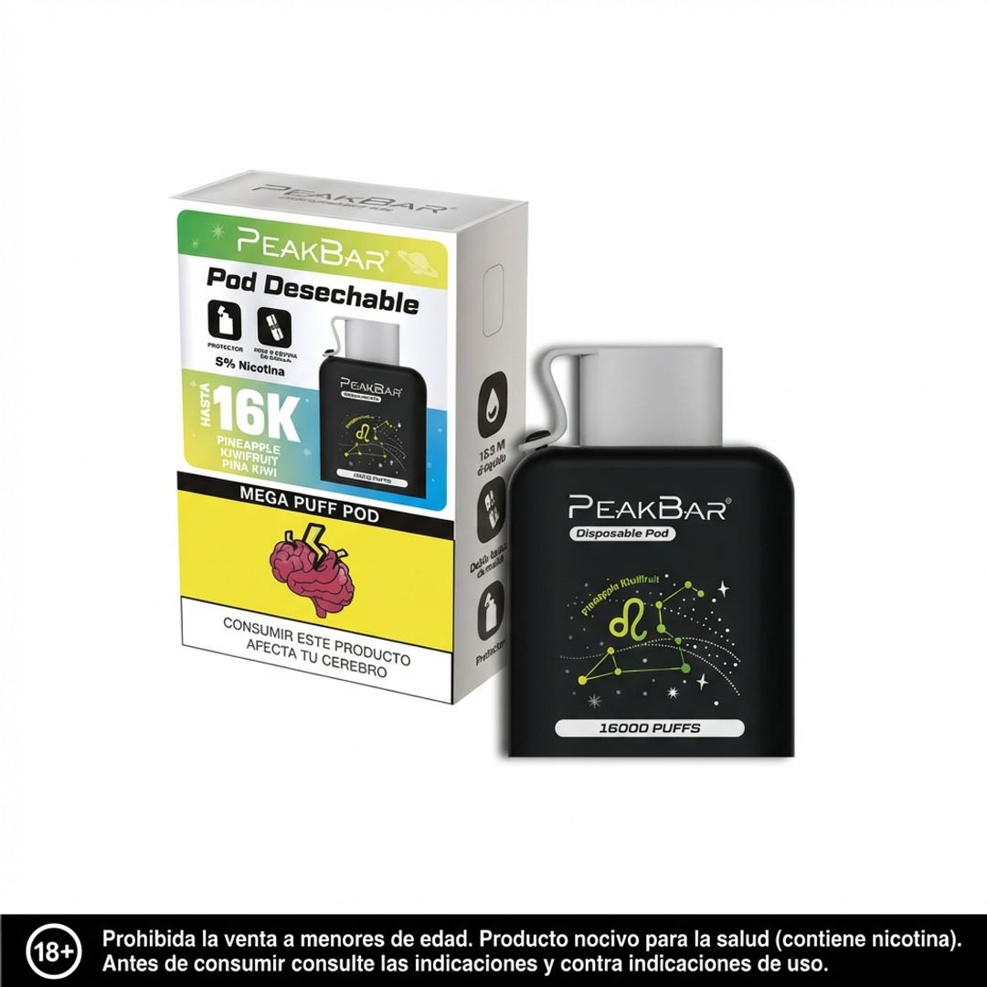 Peak Bar Pod Piña Kiwi 16.000 Puffs