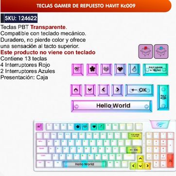 Imagen del producto TECLAS GAMER DE REPUESTO HAVIT 