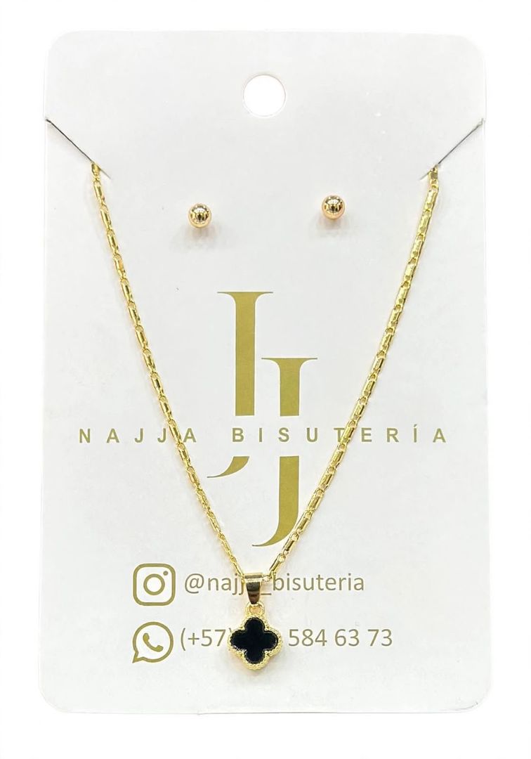 Collar Rodinado Trébol  