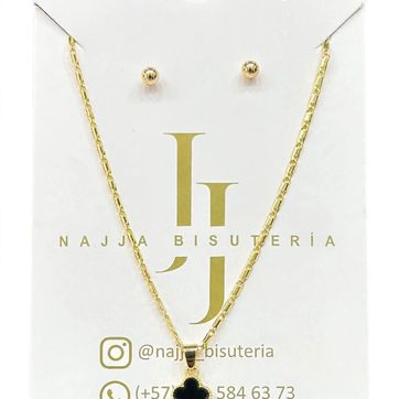 Collar Rodinado Trébol   - imagen 1