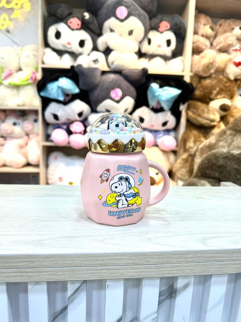 MUG GATOS TAPA NIEVE SNOOPY
