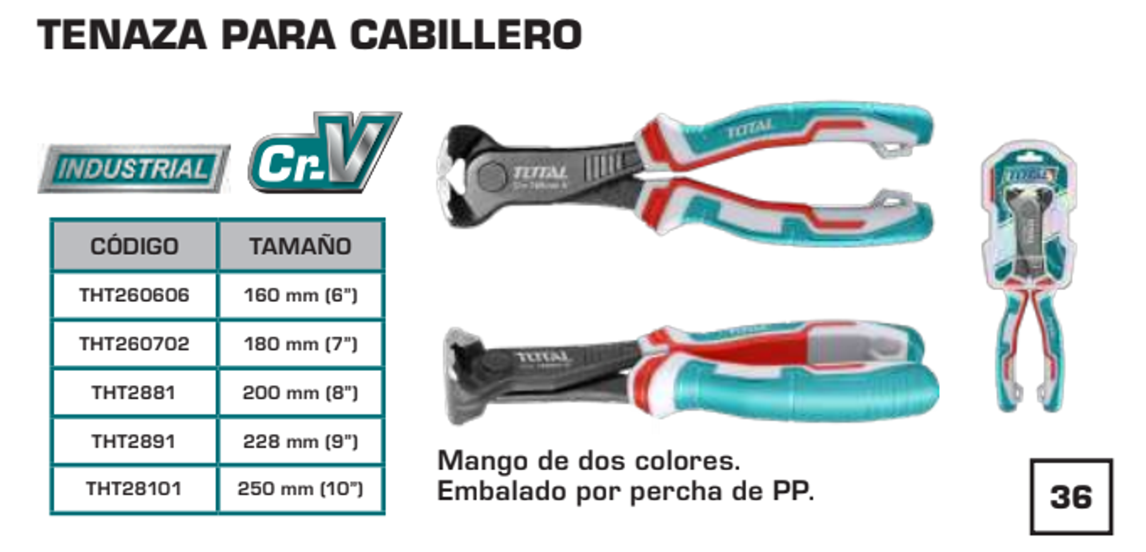 TENAZA PARA CABILLERO 8" 200MM