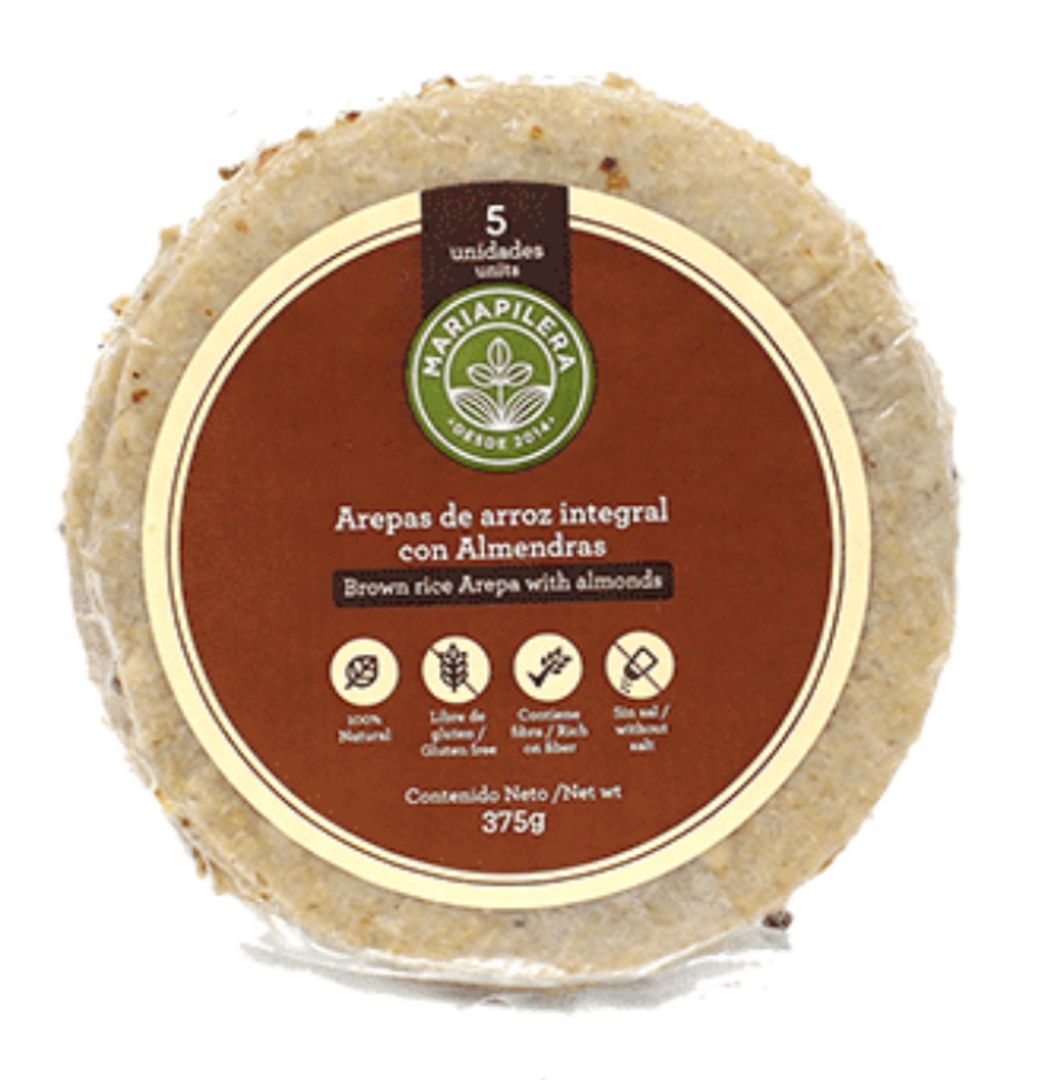 AREPA DE ARROZ INTEGRAL ALMENDRAS X 5 UND