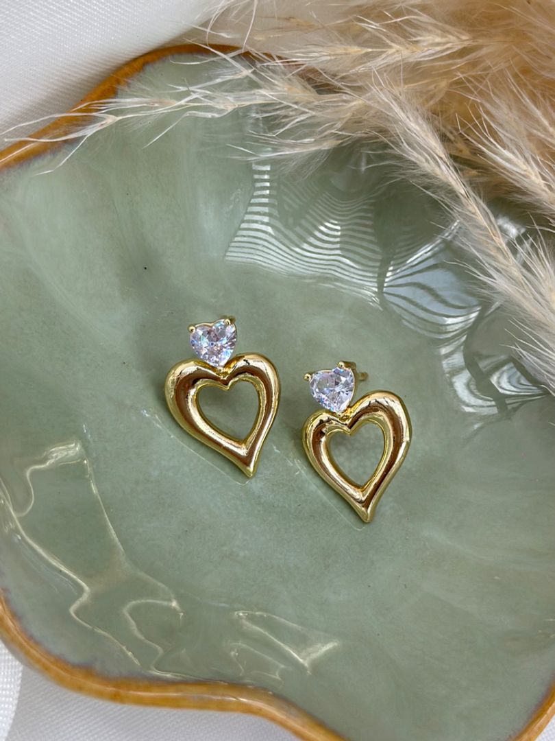 Arete corazón piedra 