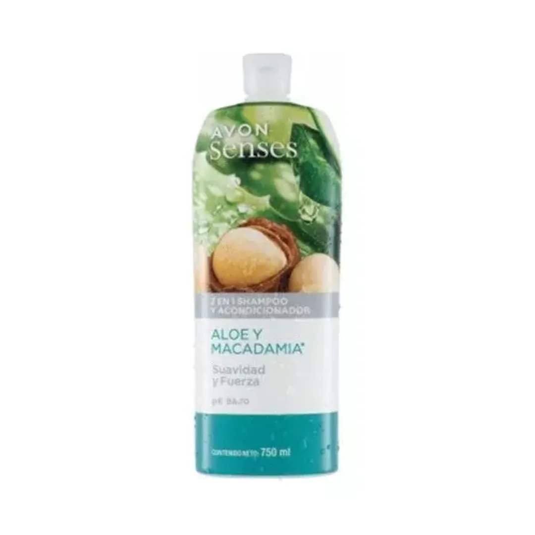 SHAMPOO Y ACONDICIONADOR 2 EN 1 - ALOE Y MACADAMIA AVON 750 ML