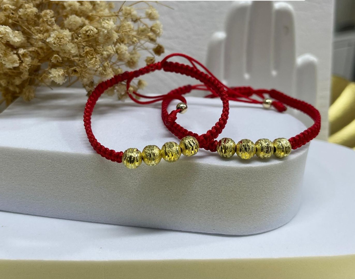 Par pulseras balin diamantado balin 6mm 