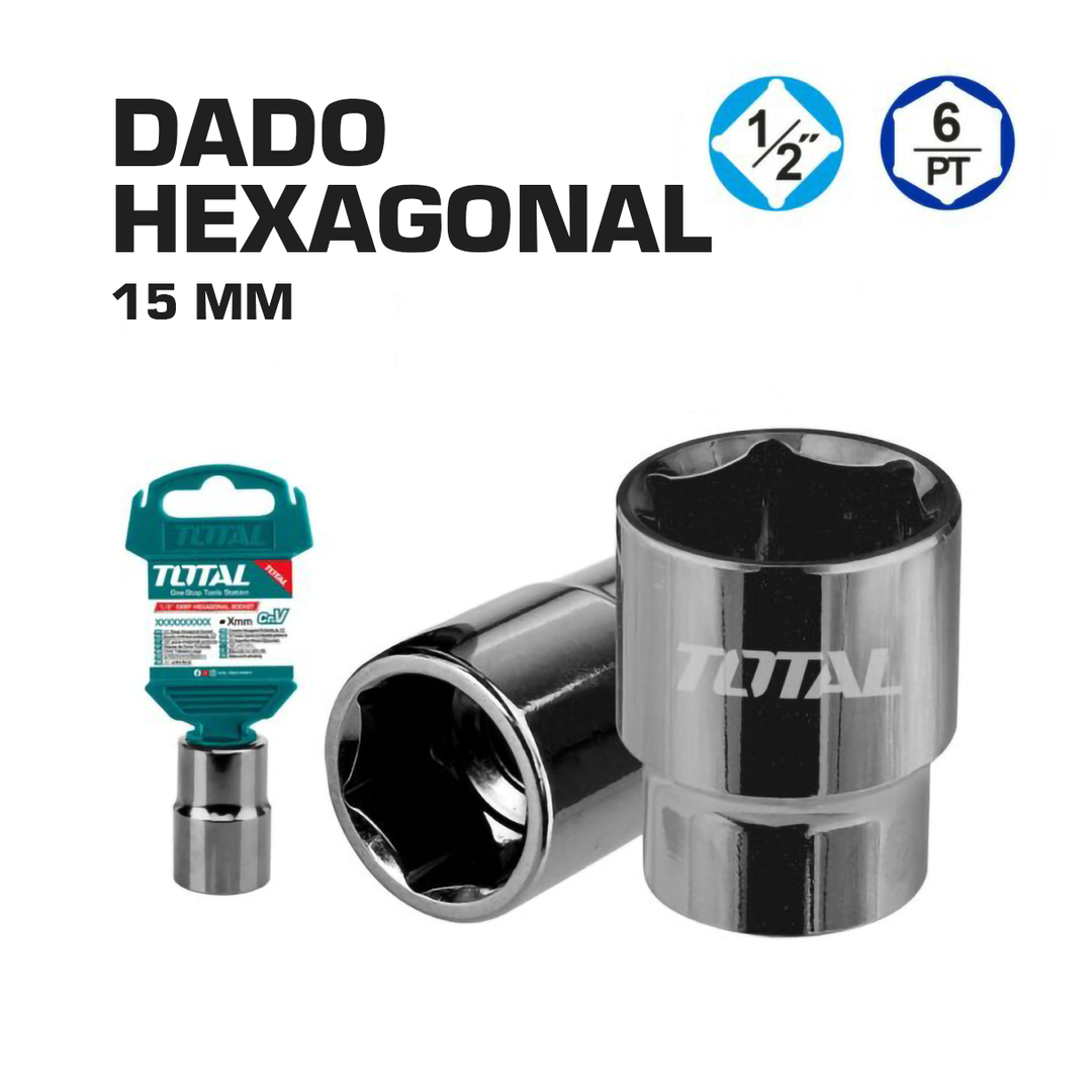 DADO HEXAGONAL 1/2" X 15MM