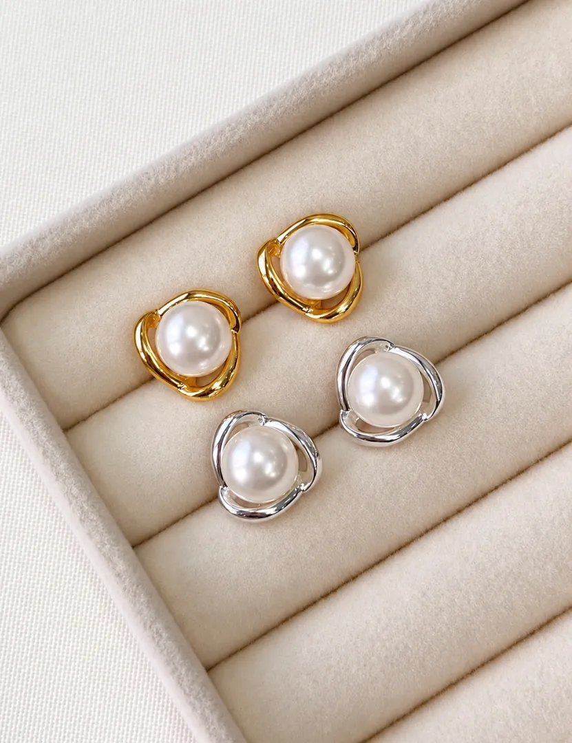 Arete pequeño perla