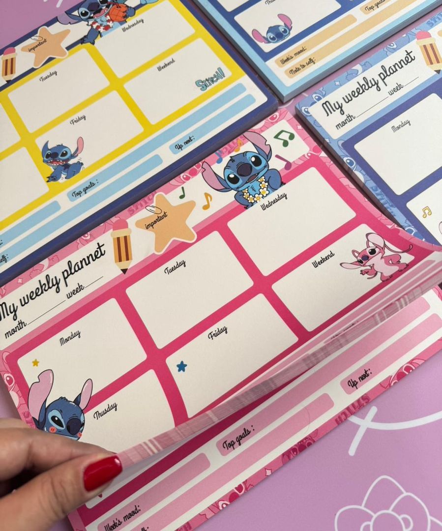 Planeador semanal stitch 