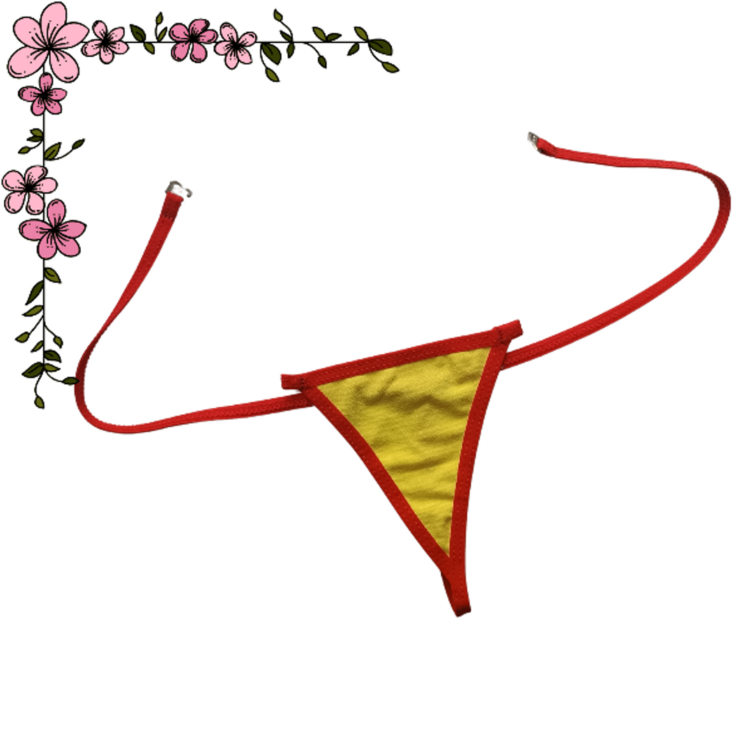 Micro tanga hilo en algodón con broche