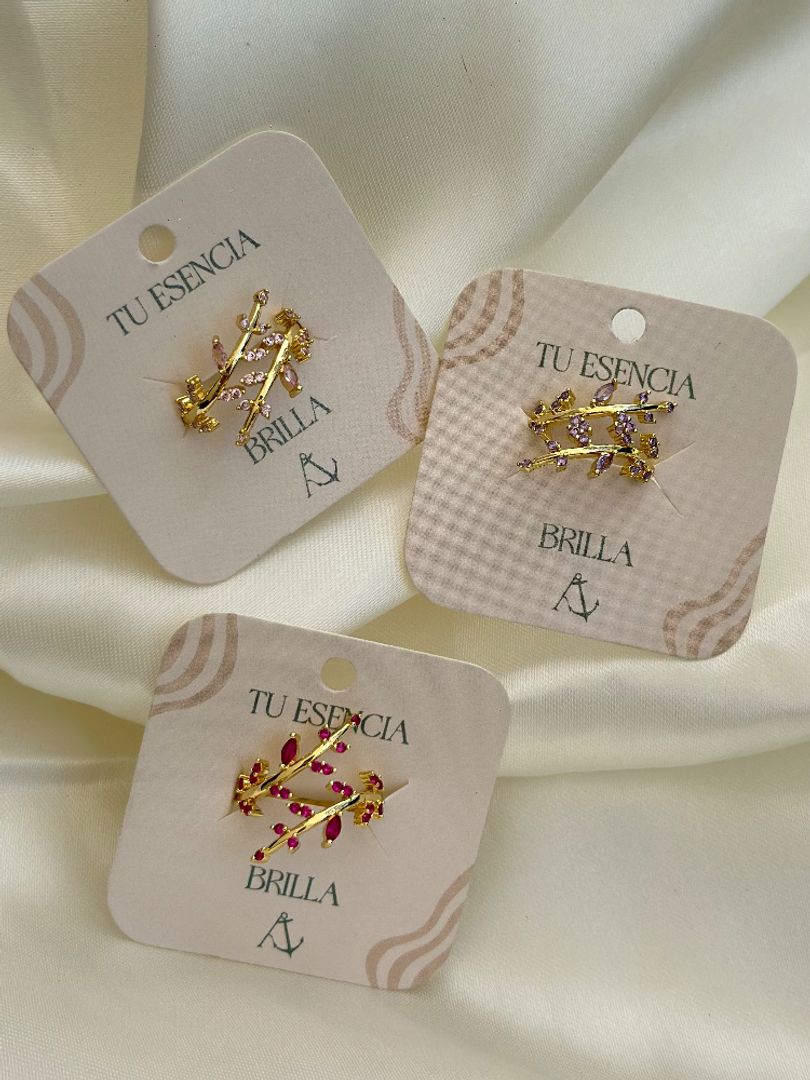 Anillo hojas esmeralda 