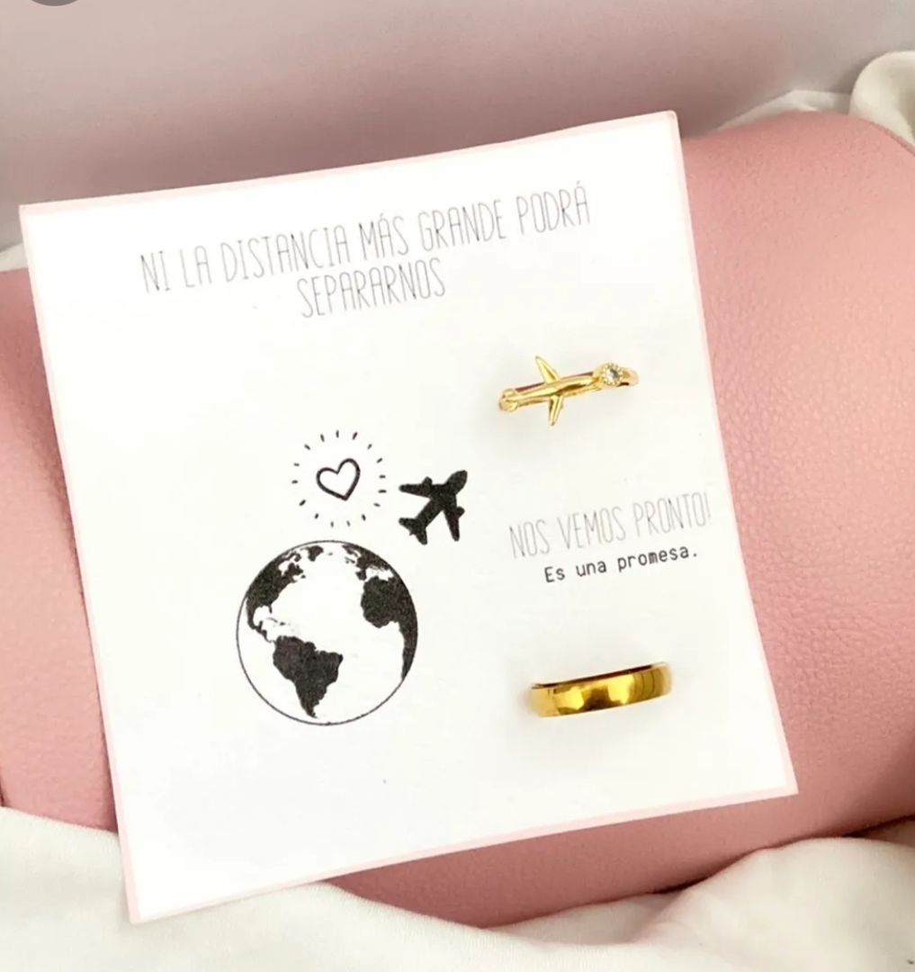 ANILLOS AVION PAREJA 