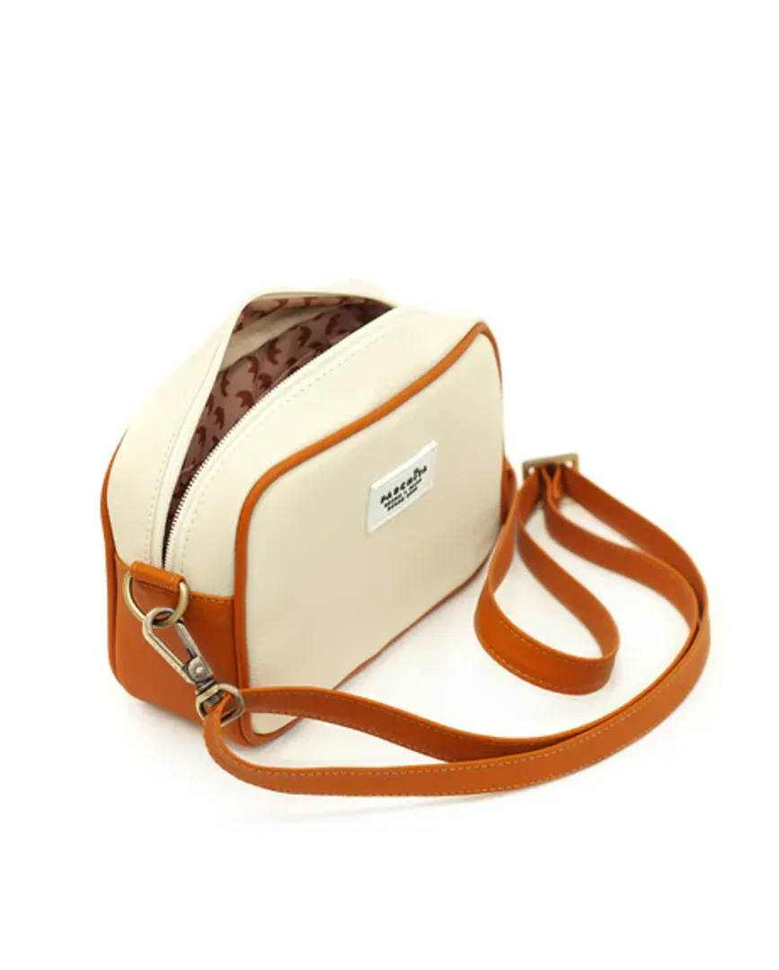 BANDOLERA MIKA BEIGE x DURAZNO