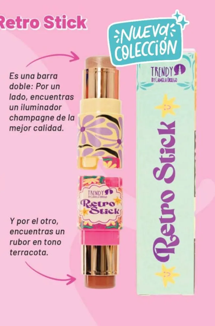 Rubor Iluminador Barra Retro STick trendy RST2052