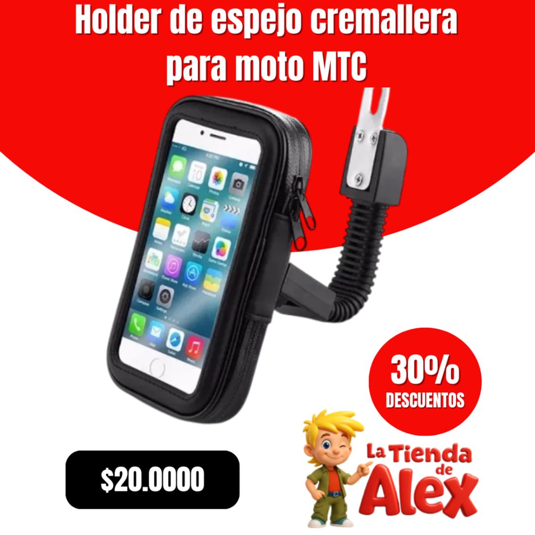 Holder de espejo cremallera para moto MTC