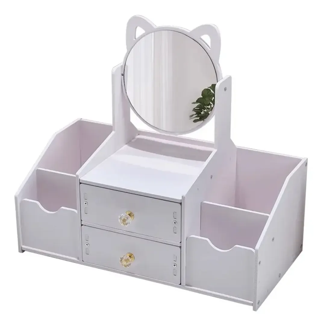 ORGANIZADOR DE MAQUILLAJE JOYERO Y ESPEJO ESCRITORIO PRLA-752