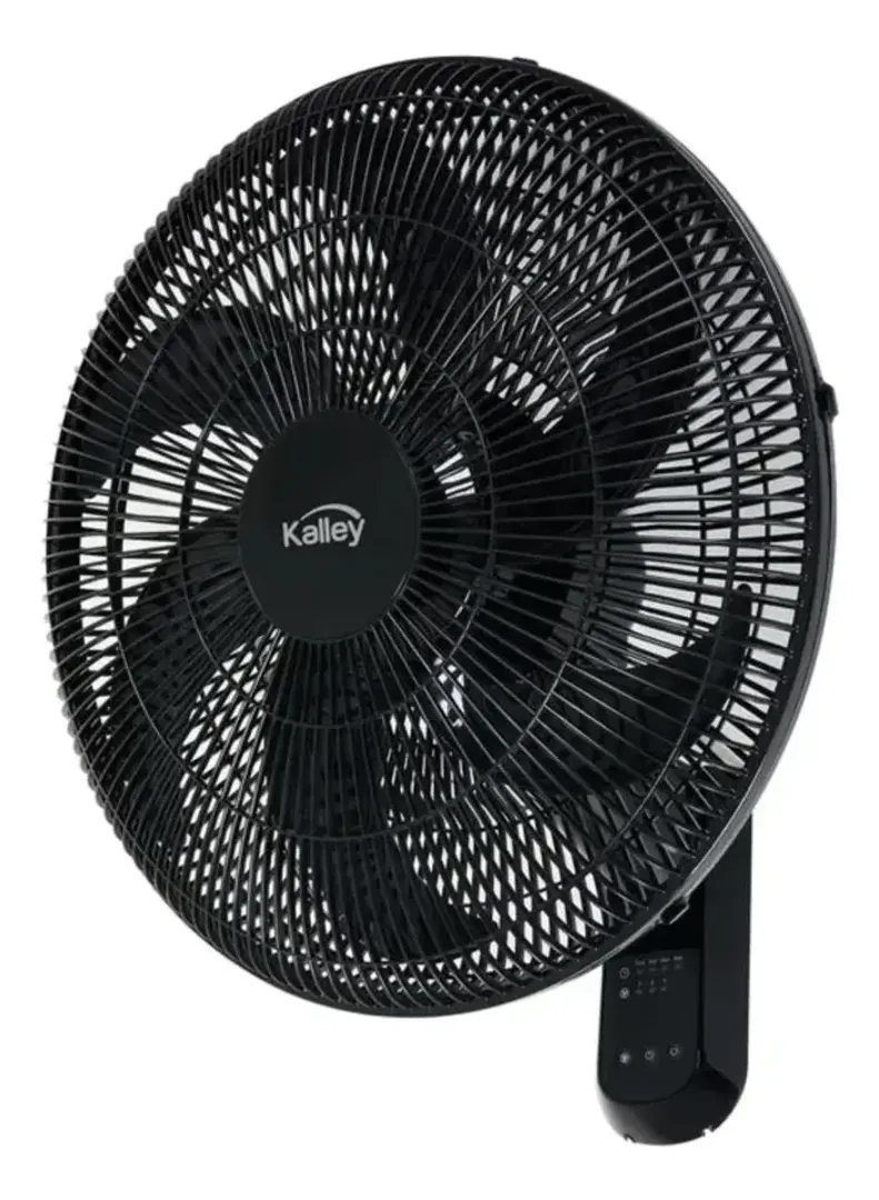 Ventilador De Pared Kalley Negro con control remoto