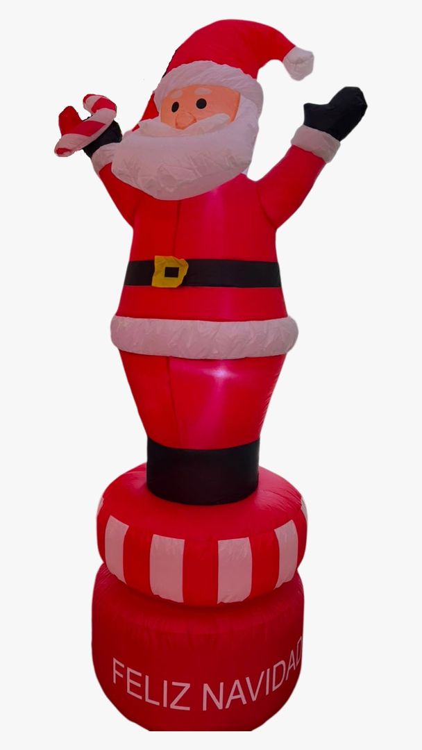 SANTA INFLABLE GIRATORIO CON LUZ
