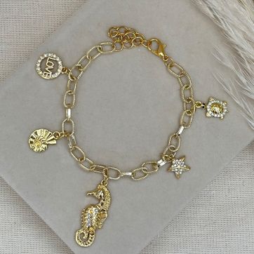 Imagen del producto Pulsera charms caballo de mar 