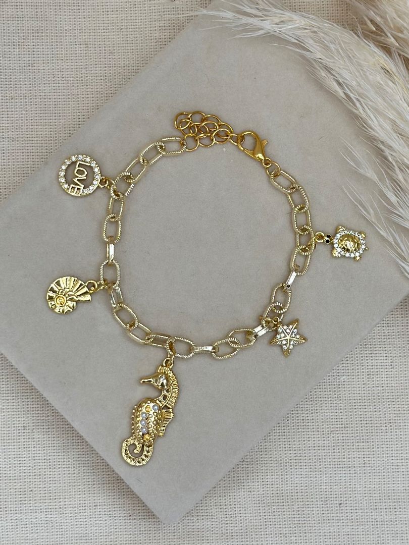Pulsera charms caballo de mar 