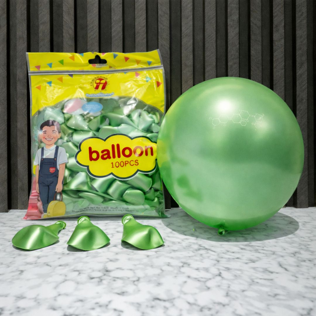 GLOBO R12 x 100 UNIDADES VERDE CLARO SATINADA