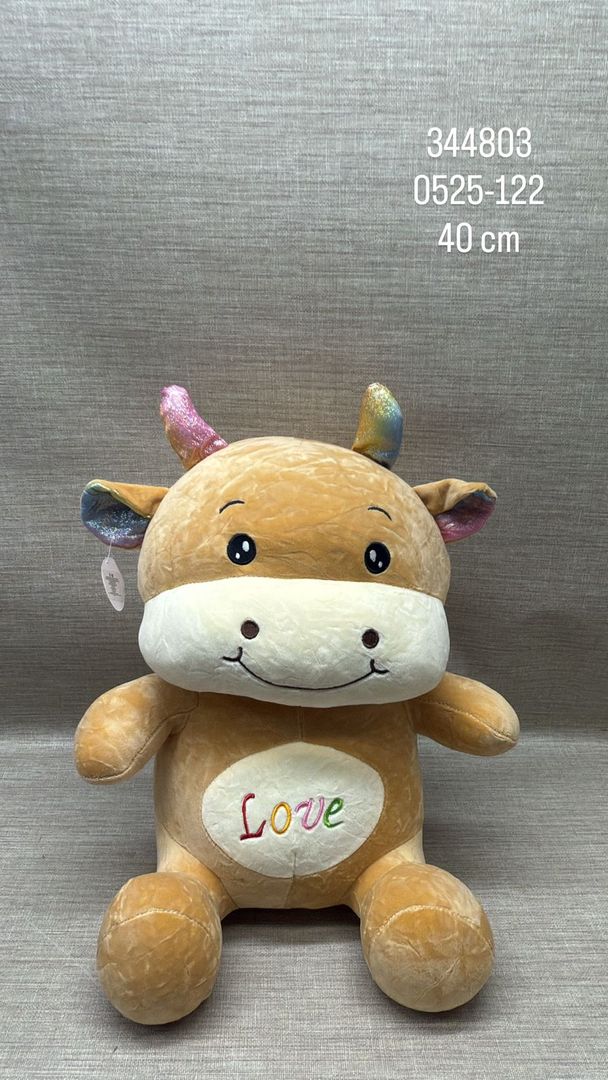 VACA MEDIANA BEIGE CÁLIDO "LOVE" 40 CM