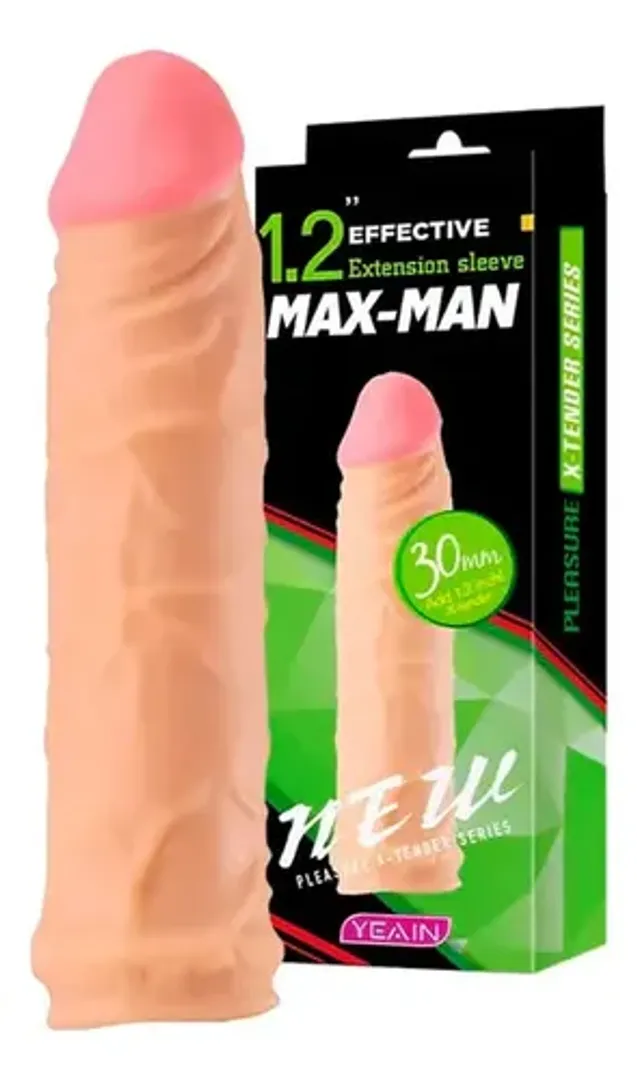 FUNDA EXTENSORA JUGUETE SEXUAL ALARGADORA REALISTA MAX MAN 