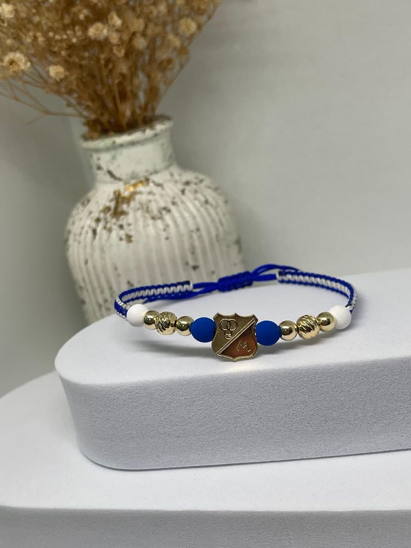 Pulsera tejida Millonarios Fc