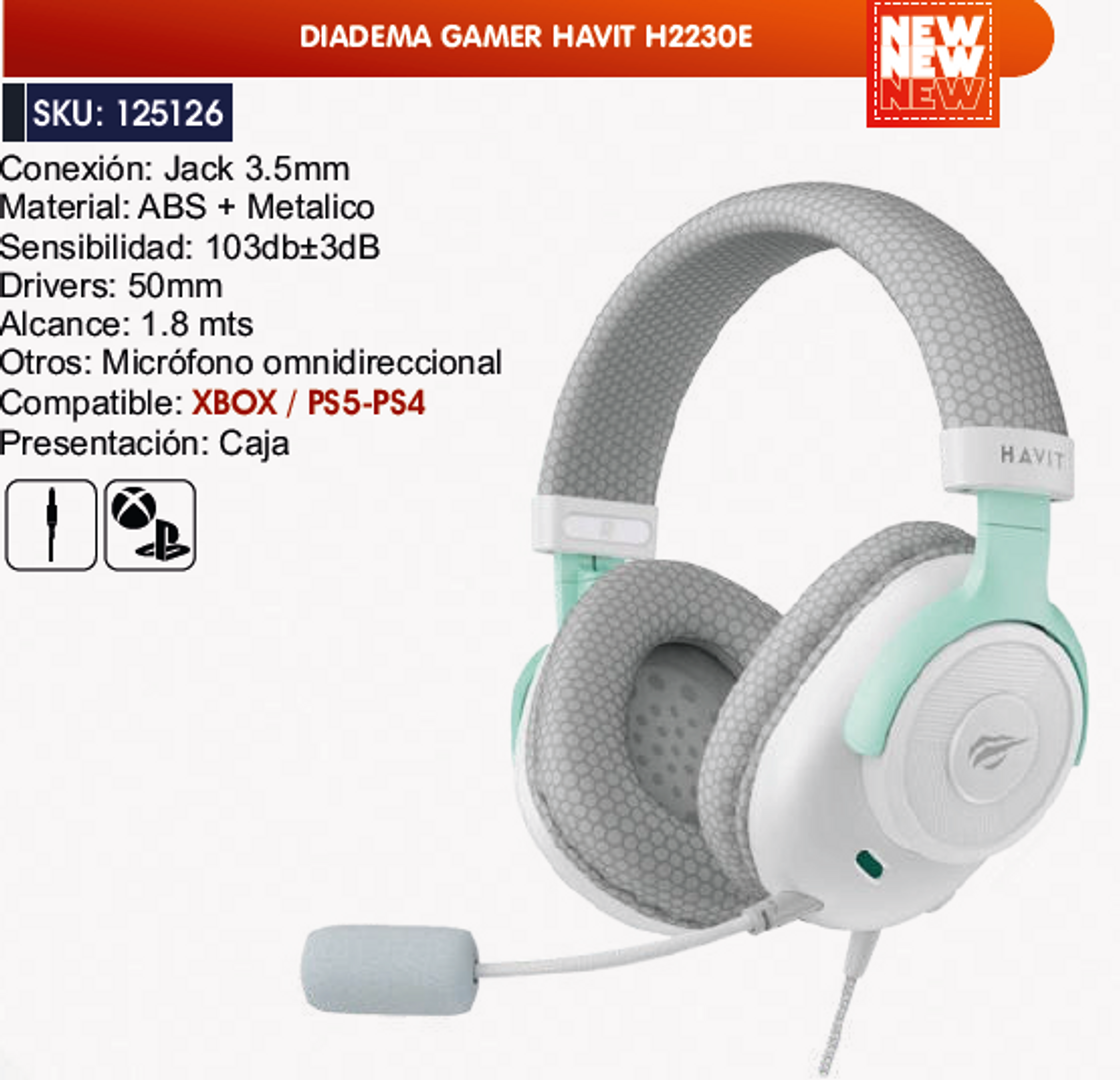 DIADEMA GAMER HAVIT H2230E