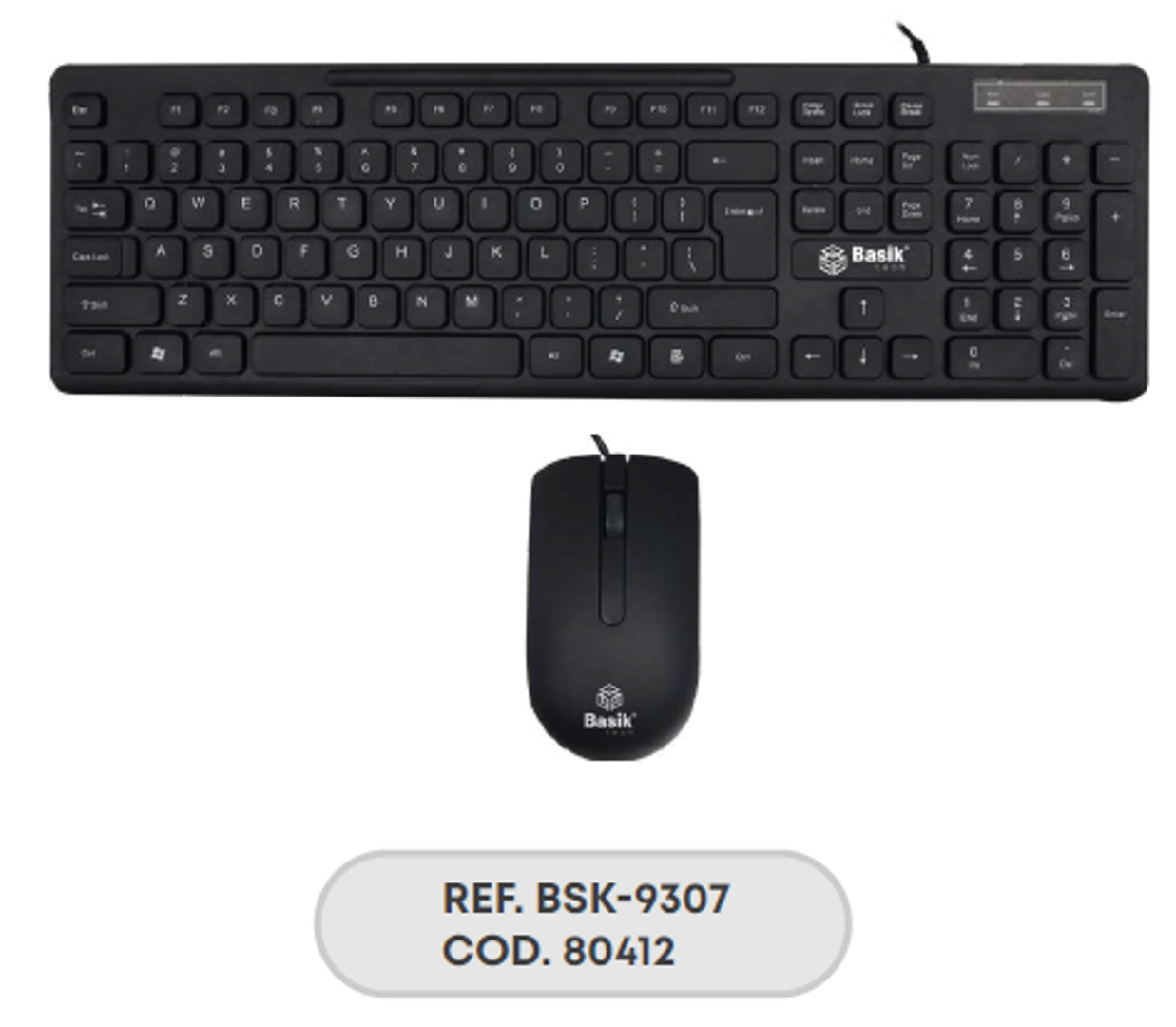 COMBO USB TECLADO Y MOUSE BSK-9307