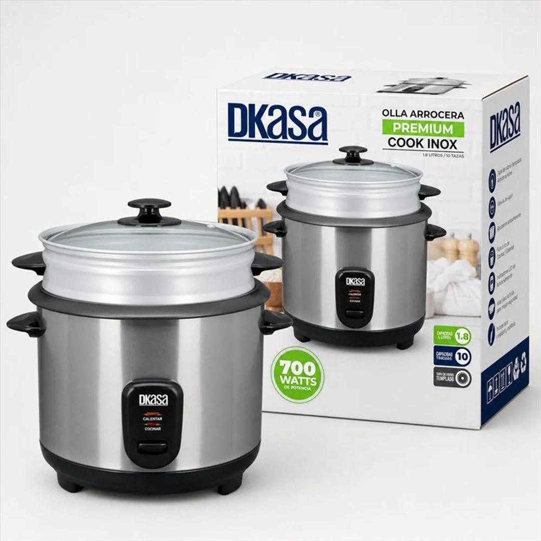 OLLA ARROCERA DKASA VAPORERA 1.8 LITROS ACERO